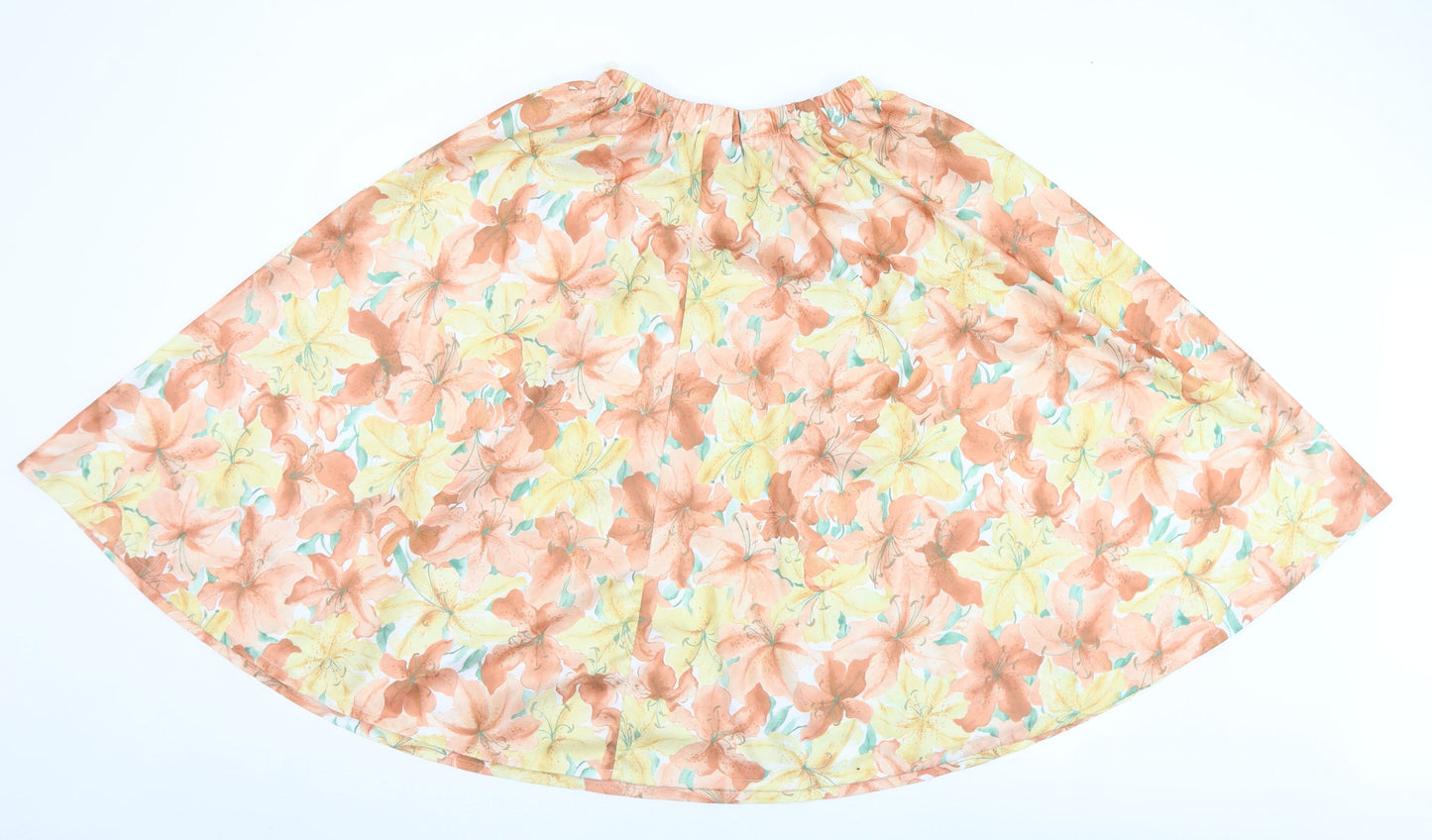 Preworn Womens Multicoloured Floral Polyester Flare Skirt Size 12