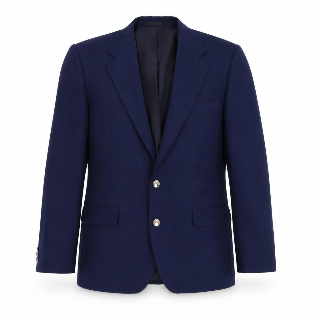 Preworn Mens Blue  Polyester Jacket Suit Jacket Size 38