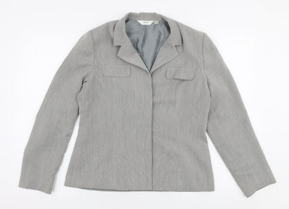 Next Womens Grey   Jacket Blazer Size 12  Button