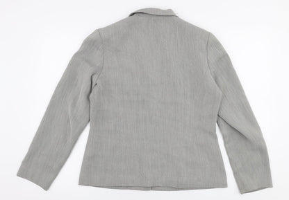Next Womens Grey   Jacket Blazer Size 12  Button