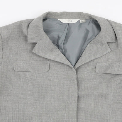 Next Womens Grey   Jacket Blazer Size 12  Button