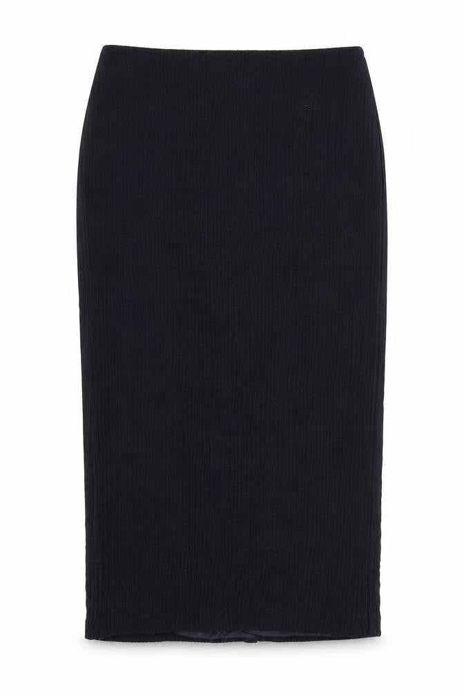 CARACTERE Womens Blue  Viscose Straight & Pencil Skirt Size 10   Zip