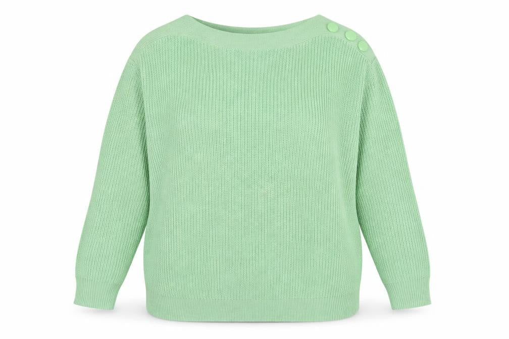 George Womens Green Boat Neck  Acrylic Pullover Jumper Size L