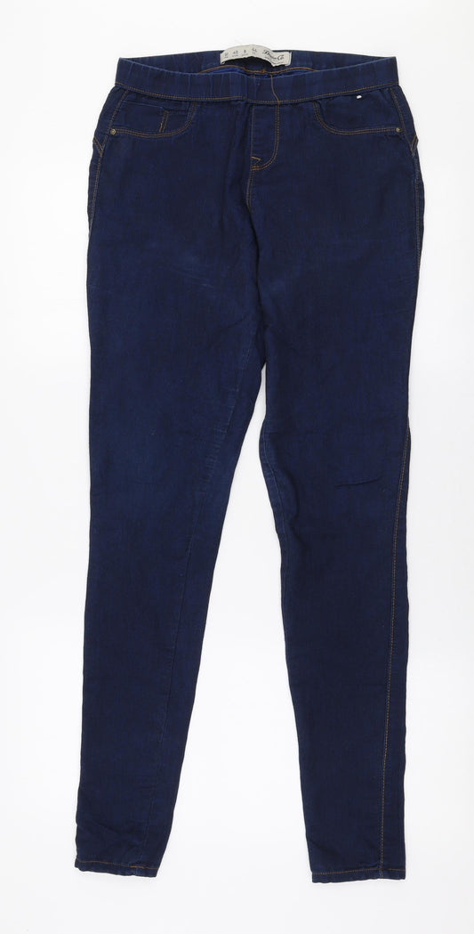 Denim Co Womens Blue  Polyester Jegging Jeans Size 12 L32 in Slim