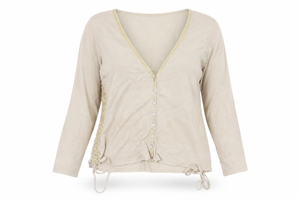 Principles Womens Beige V-Neck  Viscose Pullover Jumper Size 14