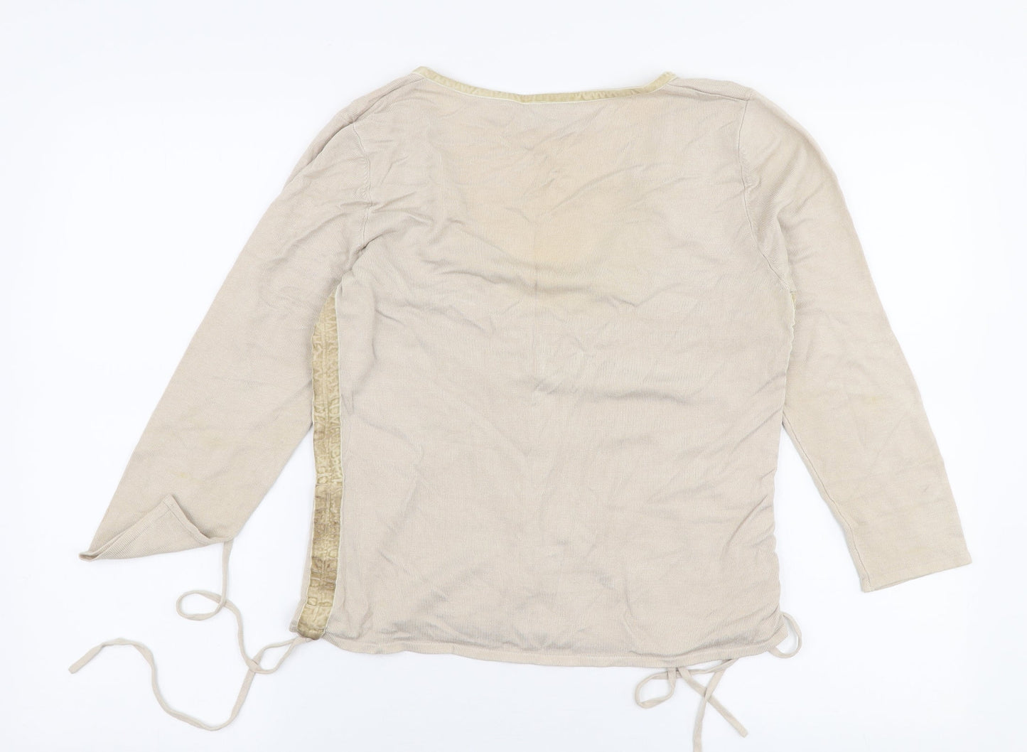 Principles Womens Beige V-Neck  Viscose Pullover Jumper Size 14