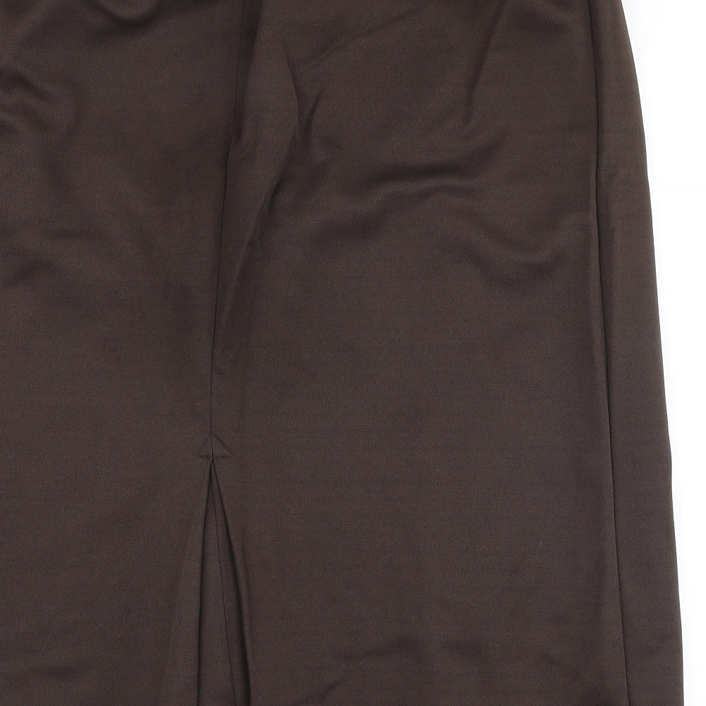 Club 60 Womens Brown  Polyester A-Line Skirt Size 32 in
