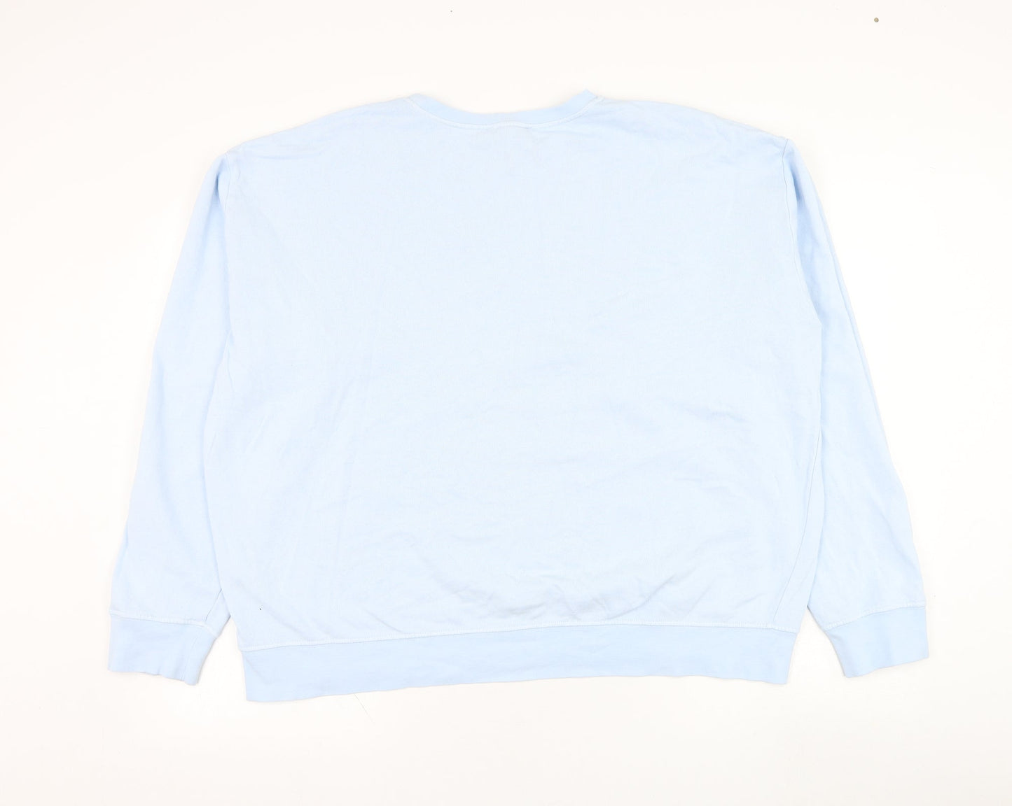 Topshop Womens Blue  Cotton Pullover Sweatshirt Size L  Pullover - Athletic Dept.