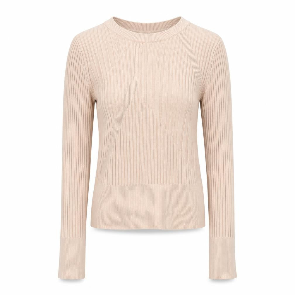Topshop Womens Beige Round Neck  Viscose Pullover Jumper Size 6