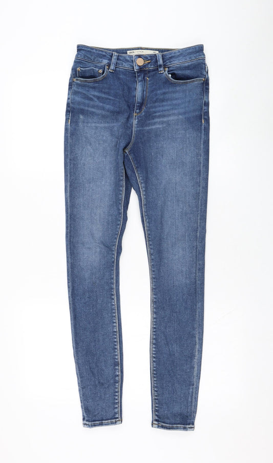 ASOS Womens Blue  Cotton Skinny Jeans Size 26 in L32 in Regular Zip