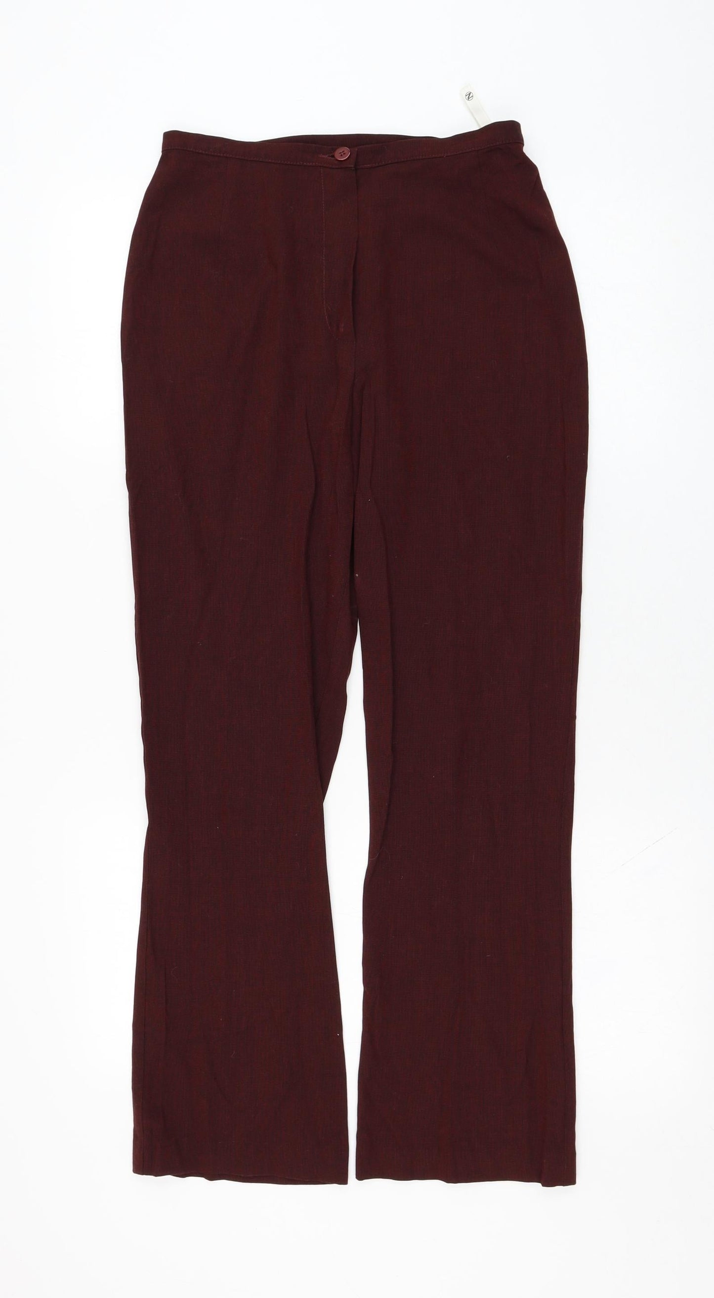 NEXT Womens Red  Polyester Trousers  Size 10 L27 in Regular Zip