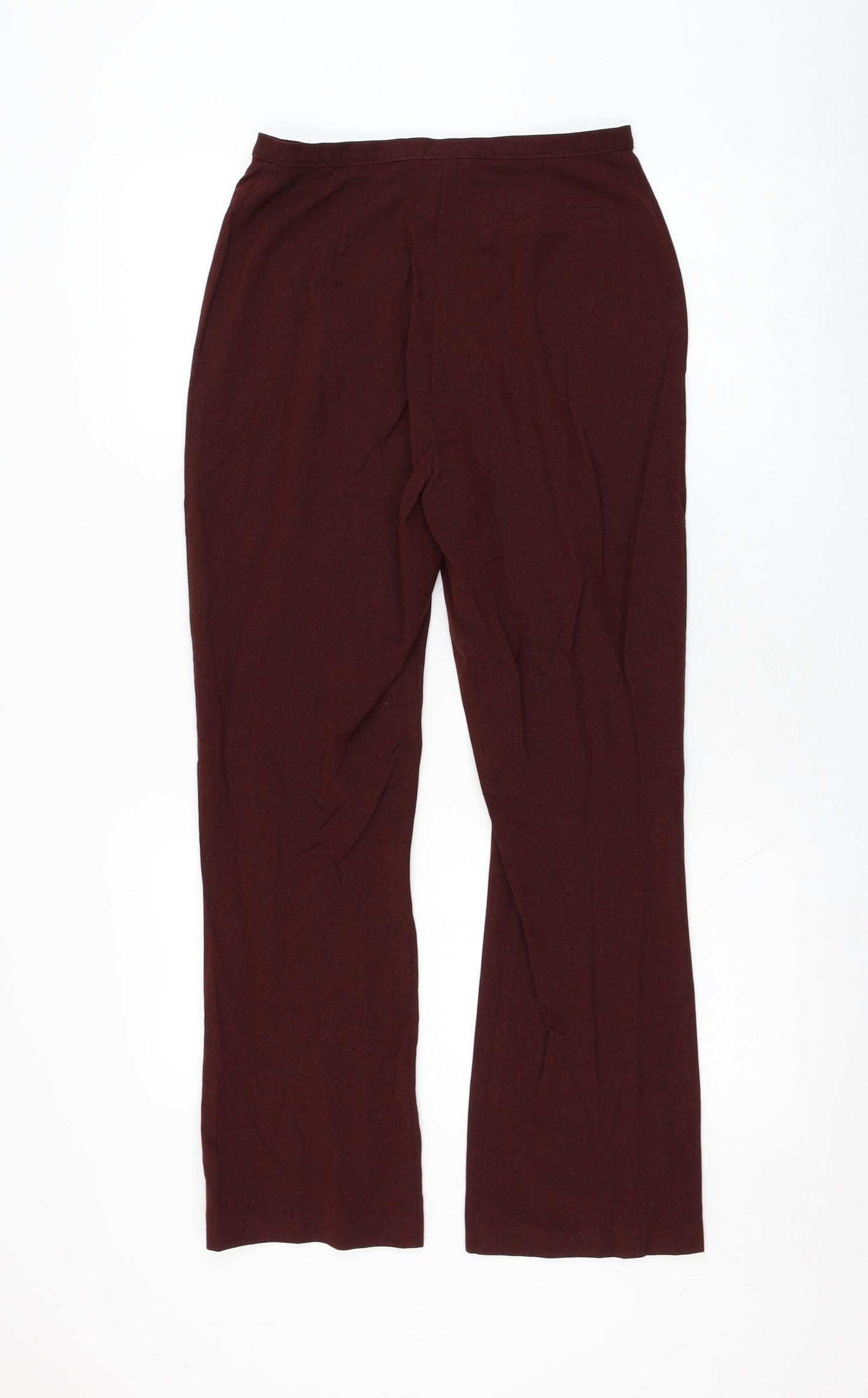 NEXT Womens Red  Polyester Trousers  Size 10 L27 in Regular Zip