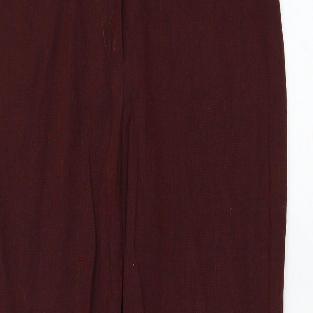 NEXT Womens Red  Polyester Trousers  Size 10 L27 in Regular Zip