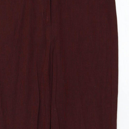 Next Womens Red  Polyester Trousers  Size 10 L27 in Regular Zip