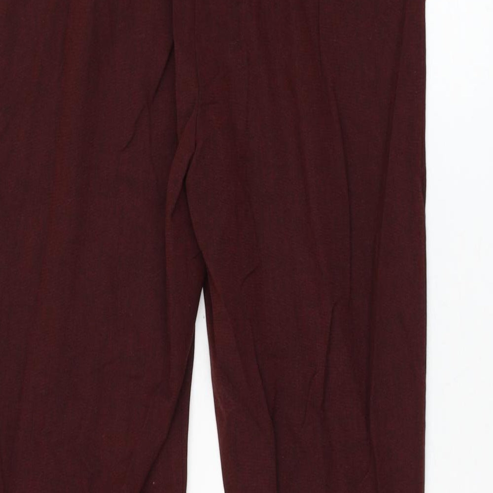 NEXT Womens Red  Polyester Trousers  Size 10 L27 in Regular Zip