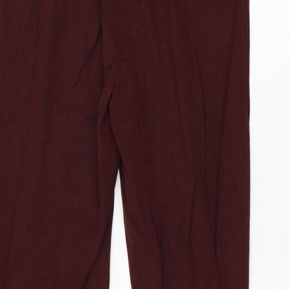 Next Womens Red  Polyester Trousers  Size 10 L27 in Regular Zip