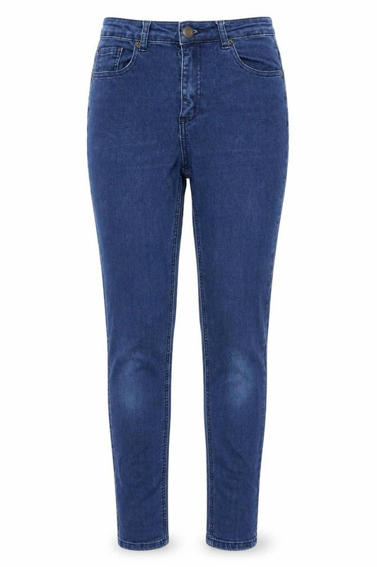 Boohoo Womens Blue  Cotton Skinny Jeans Size 8 L28 in Regular Zip