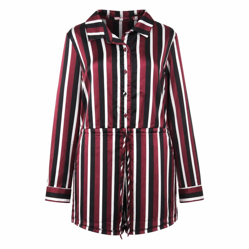 Missguided Womens Multicoloured Striped Polyester Playsuit One-Piece Size 6 L3 in