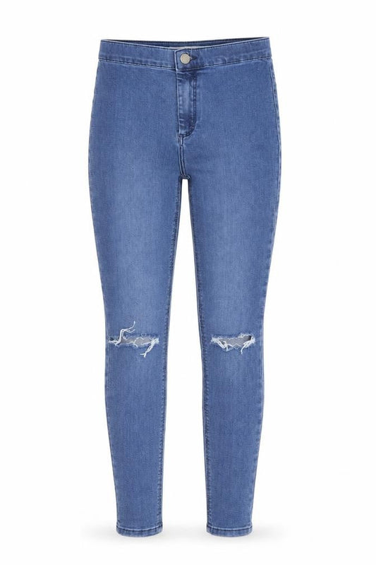 Topshop Womens Blue  Cotton Jegging Jeans Size 26 in L27 in Regular Zip