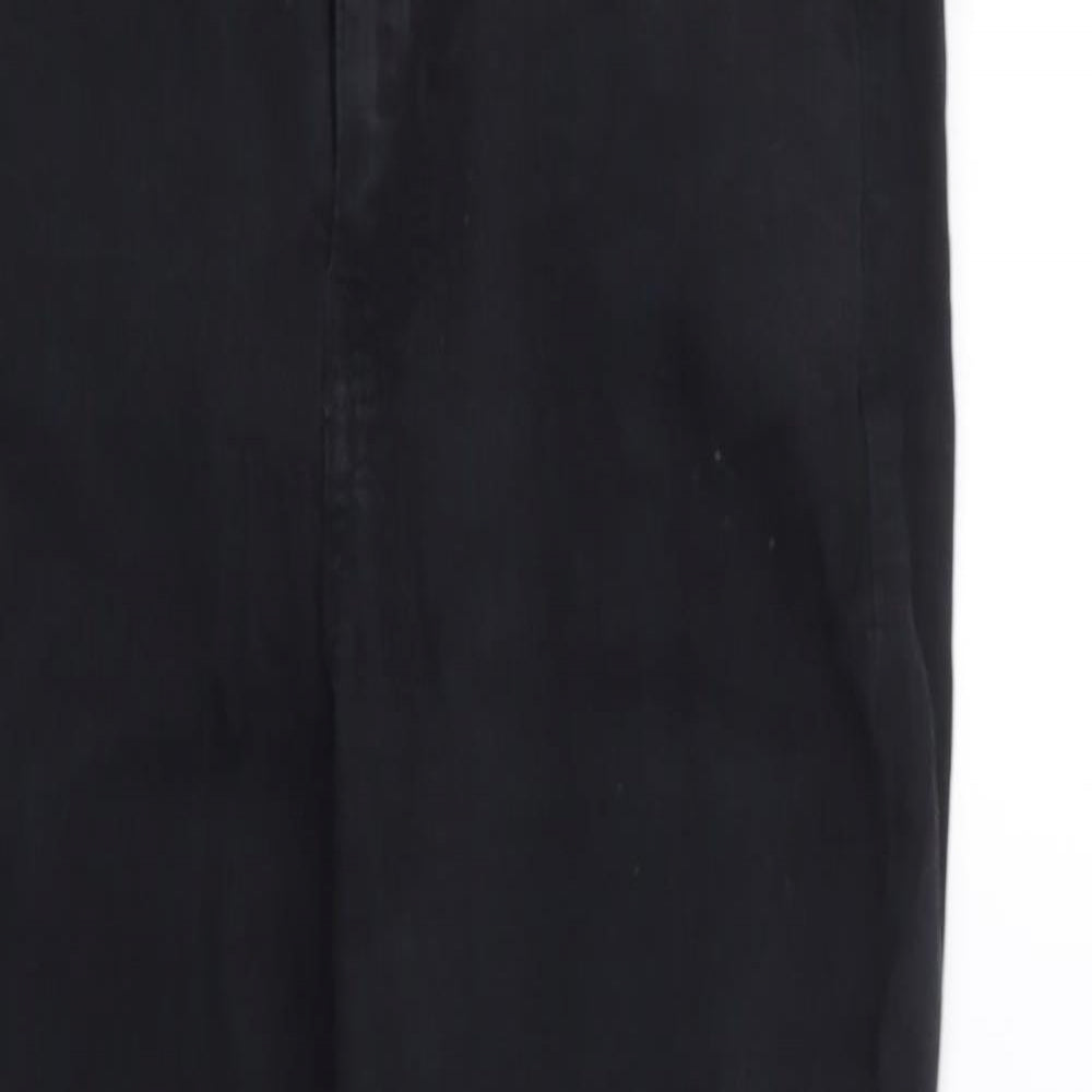 Topshop Womens Black  Cotton Skinny Jeans Size 28 in L26 in Regular Zip