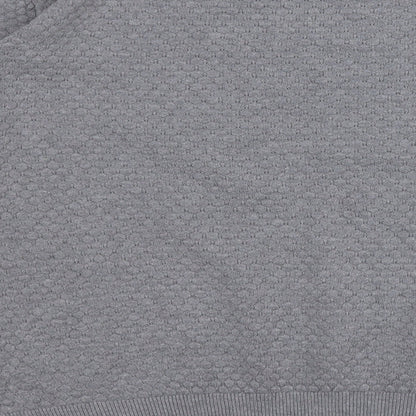 Preloved Easy Mens Grey Round Neck  Acrylic Pullover Jumper Size L - Label