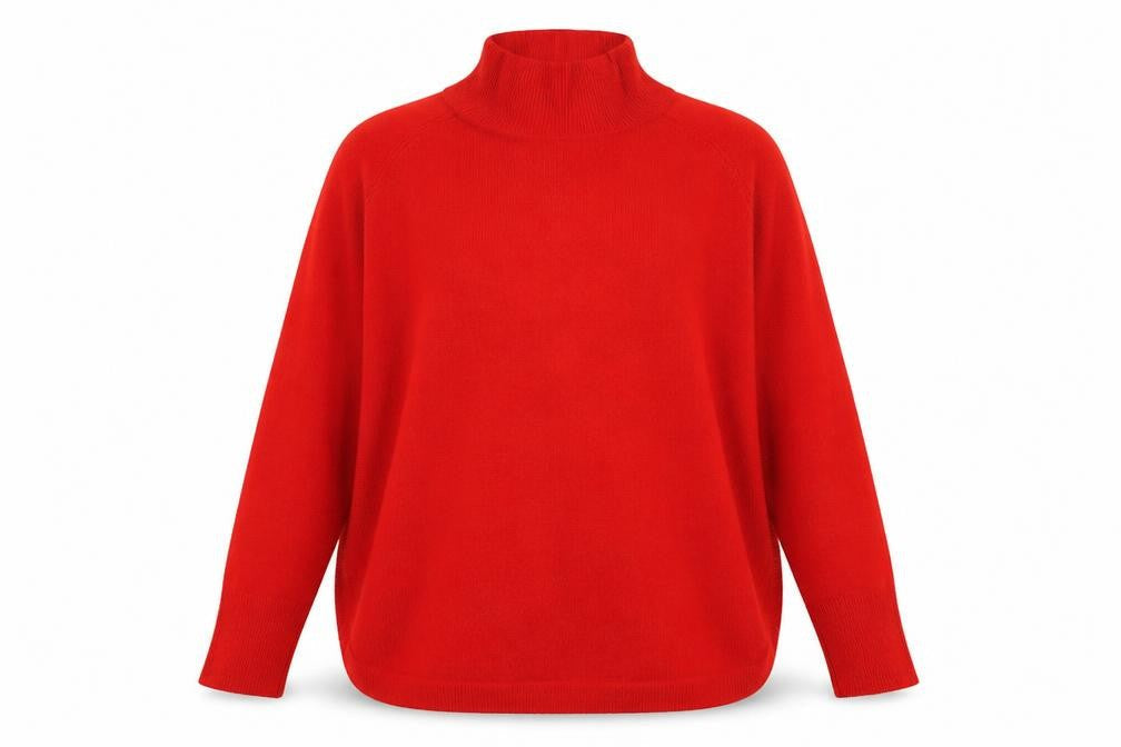 Marks & Spencer Womens Red Round Neck  Acrylic Pullover Jumper Size L