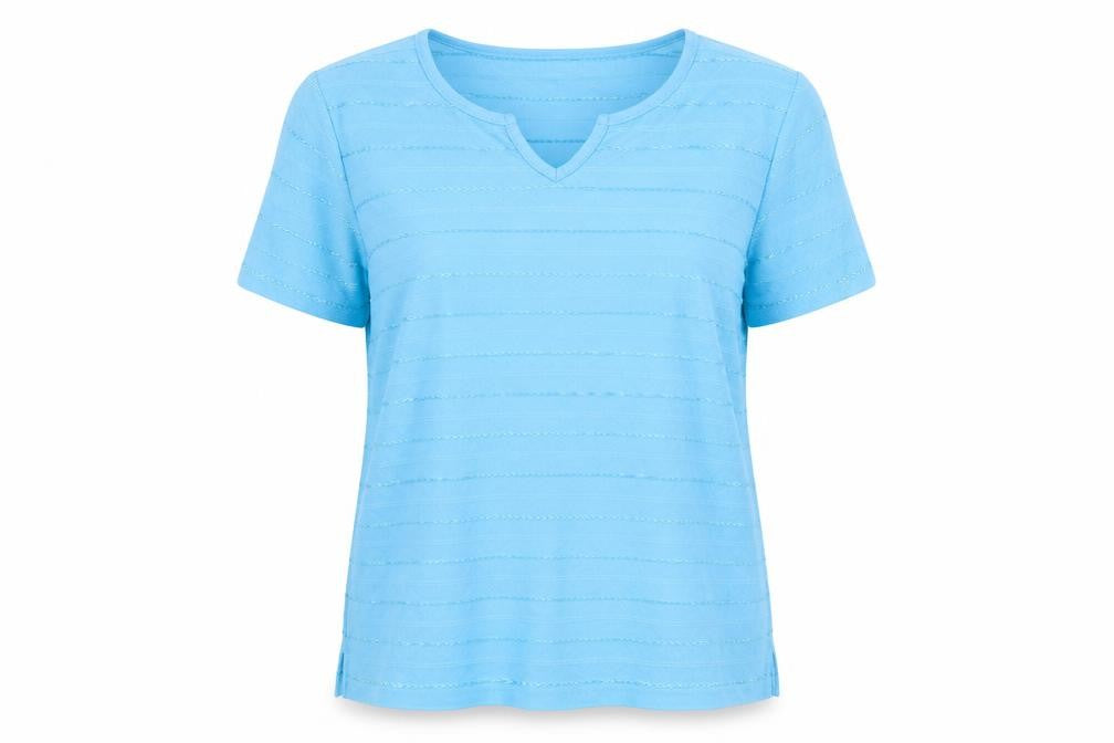 Bonmarché Womens Blue Round Neck Polyester Pullover Jumper Size M