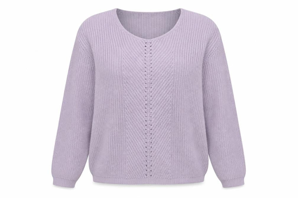 Peacocks Womens Purple Round Neck  Acrylic Pullover Jumper Size M