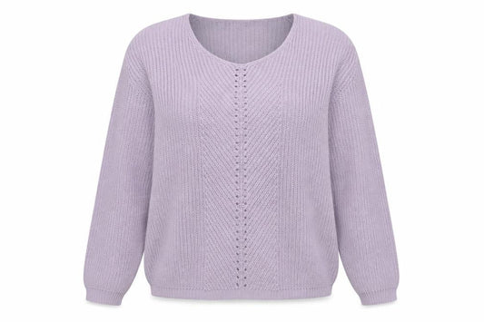 Peacocks Womens Purple Round Neck  Acrylic Pullover Jumper Size M