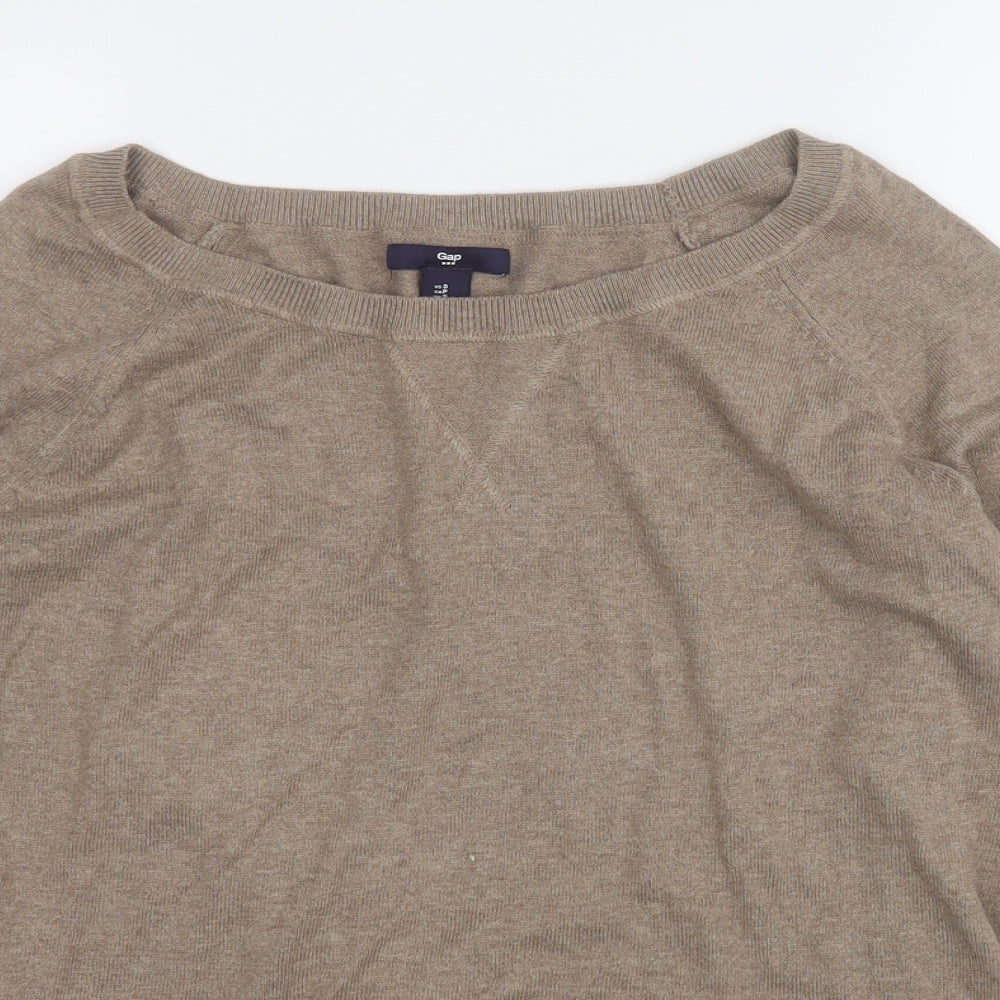 Gap Mens Brown  Acrylic  T-Shirt Size S Round Neck