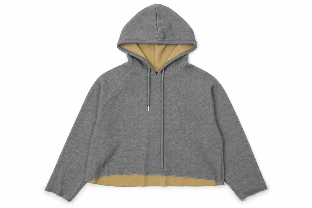 Zara Womens Grey  Polyester Pullover Hoodie Size M   - Cropped