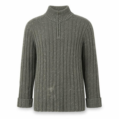 F&F Mens Green Mock Neck  Acrylic Pullover Jumper Size S