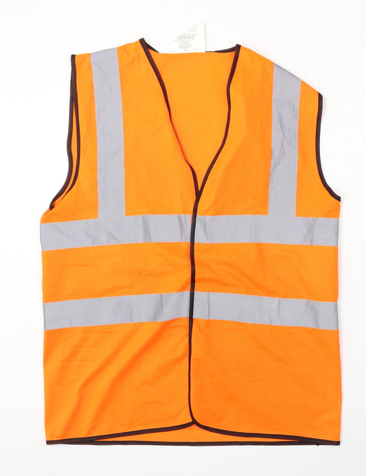 Fastenal Mens Orange   Gilet Jacket Size M  Hook & Eye