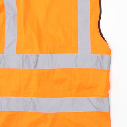 Fastenal Mens Orange   Gilet Jacket Size M  Hook & Eye