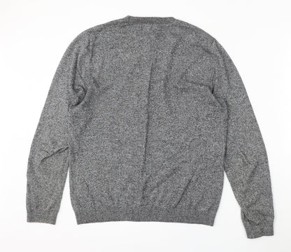 Topman Womens Grey Round Neck  Cotton Pullover Jumper Size S