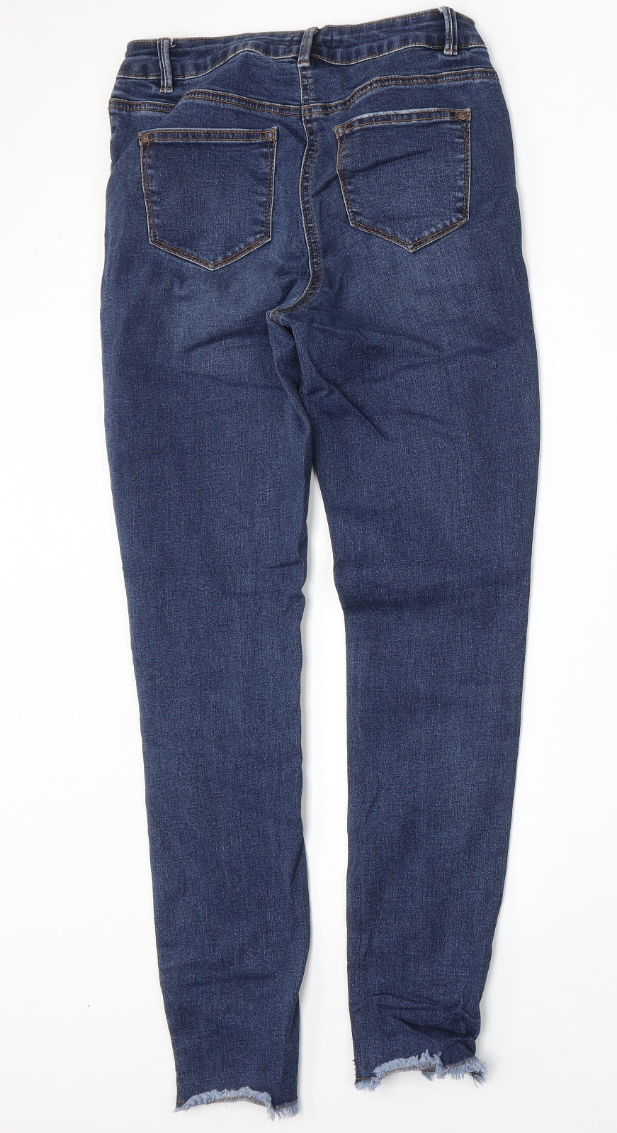 Denim Womens Blue  Cotton Skinny Jeans Size 10 L31 in Regular Button