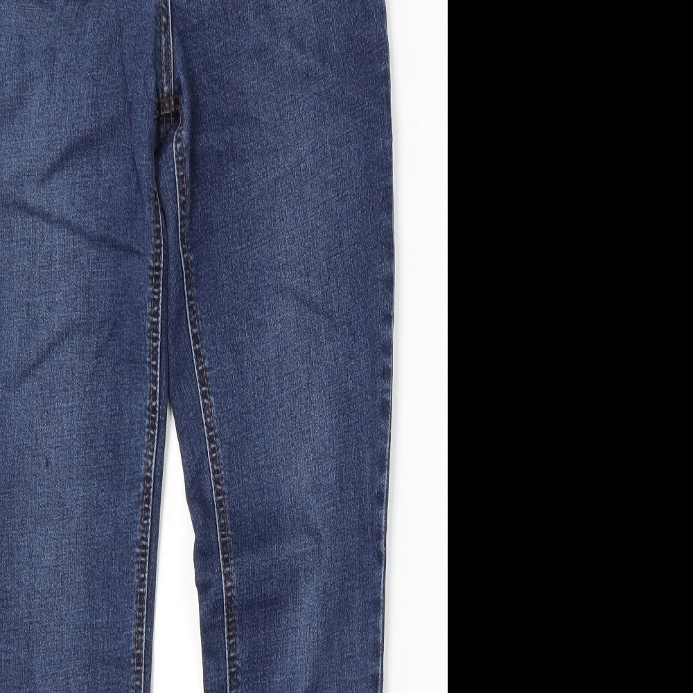 Denim Womens Blue  Cotton Skinny Jeans Size 10 L31 in Regular Button