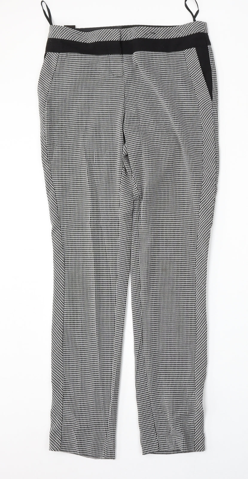 NEXT Womens Multicoloured Geometric Polyester Trousers  Size 6 L30 in Regular
