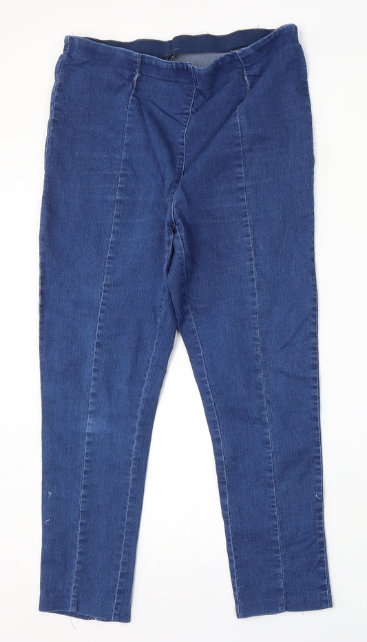 Preworn Womens Blue  Polyester Jegging Jeans Size 30 L26 in Regular