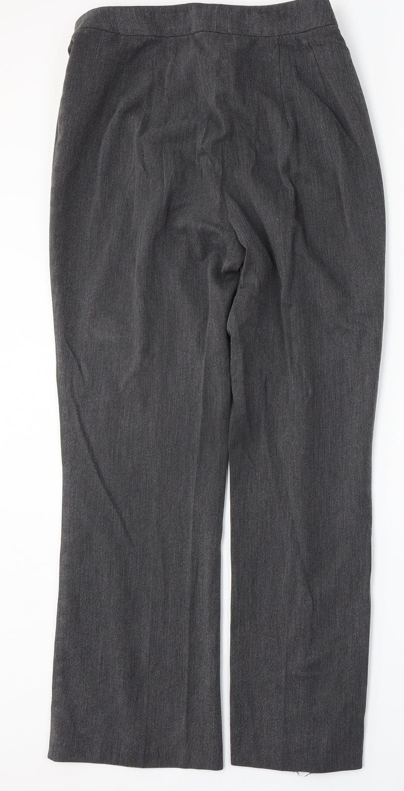 Marks and Spencer Womens Grey  Polyester Trousers  Size 12 L28 in Regular