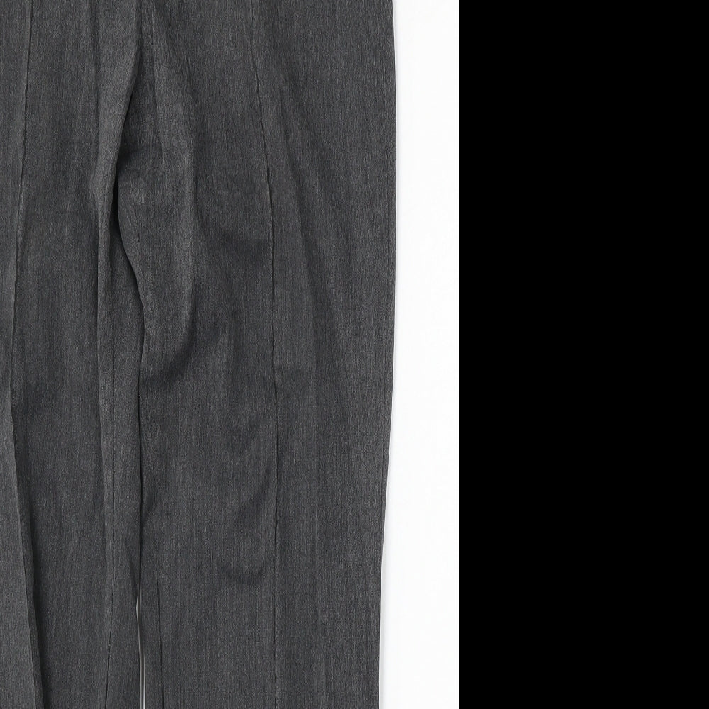 Marks and Spencer Womens Grey  Polyester Trousers  Size 12 L28 in Regular