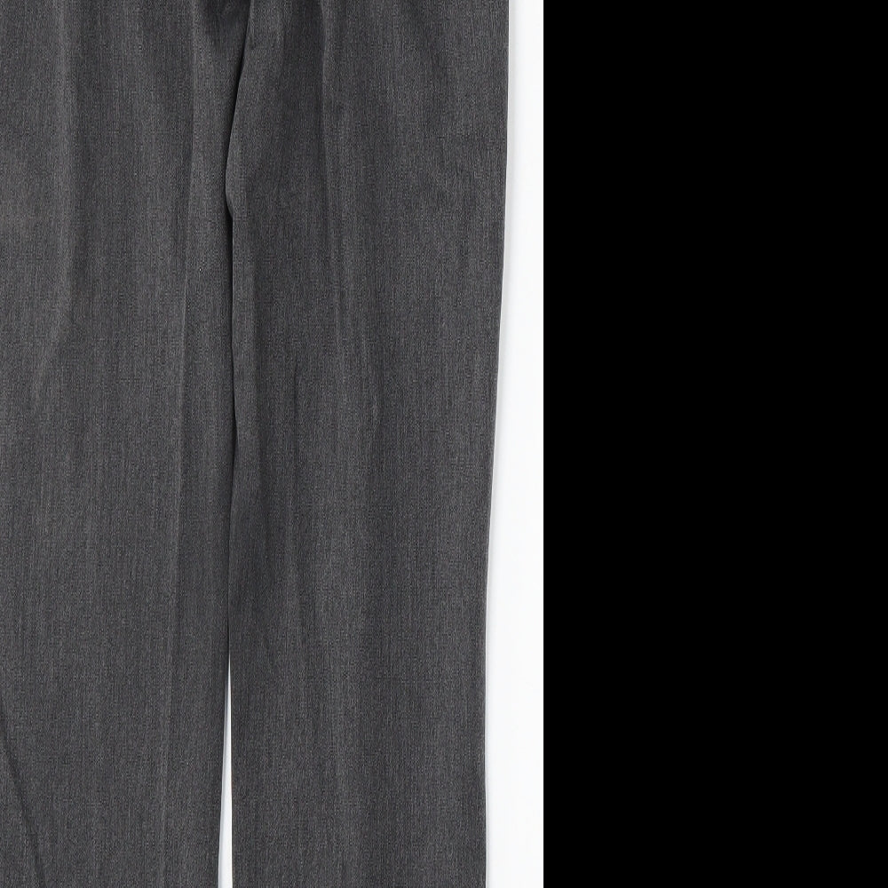 Marks and Spencer Womens Grey  Polyester Trousers  Size 12 L28 in Regular