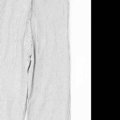 Topshop Womens Multicoloured Striped Viscose Trousers  Size 6 L25 in Regular
