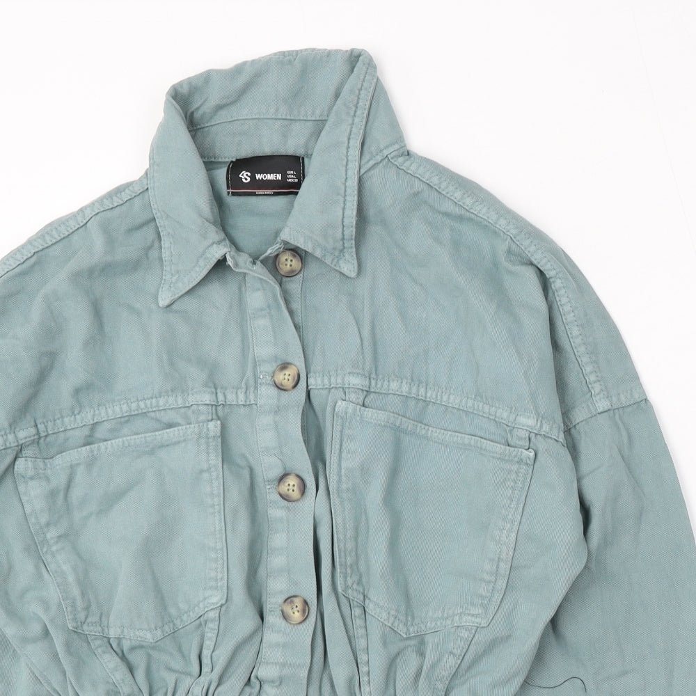 Womens Womens Blue   Jacket  Size L  Button