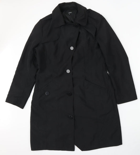 Marks and Spencer Womens Black   Jacket  Size 12  Button