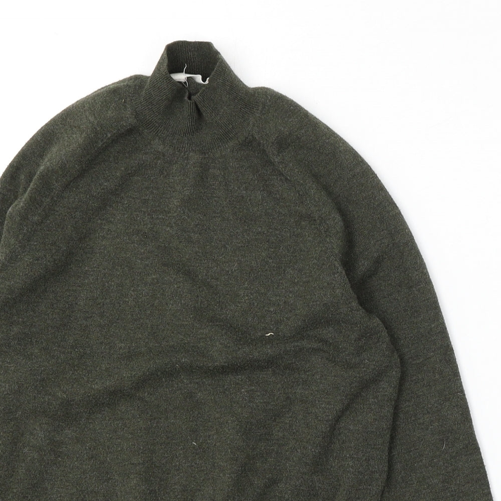Primark Womens Green Mock Neck  Polyester Pullover Jumper Size 6
