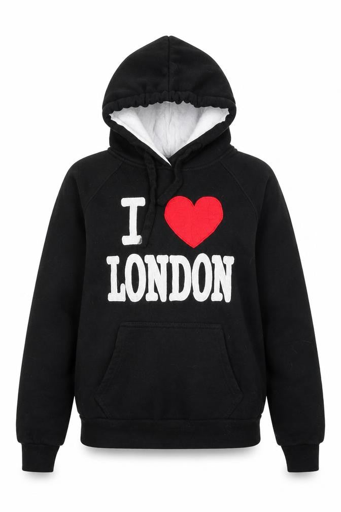 G Grown Womens Black  Cotton Pullover Hoodie Size S