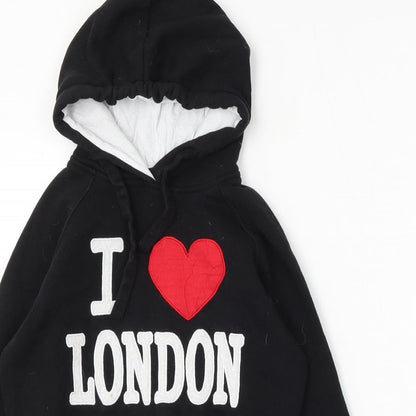 G Grown Womens Black  Cotton Pullover Hoodie Size S