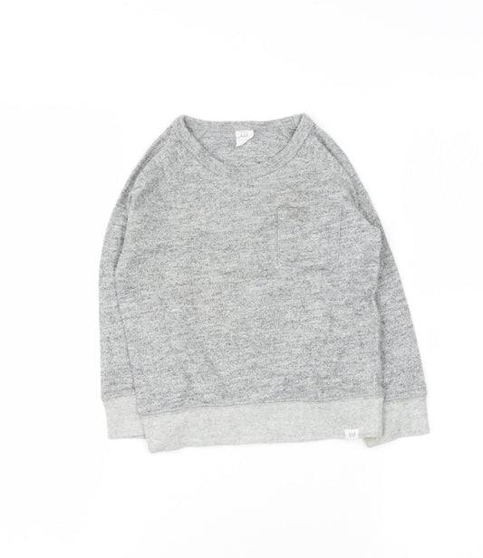 Gap Boys Grey  Cotton Pullover Hoodie Size 3 Years