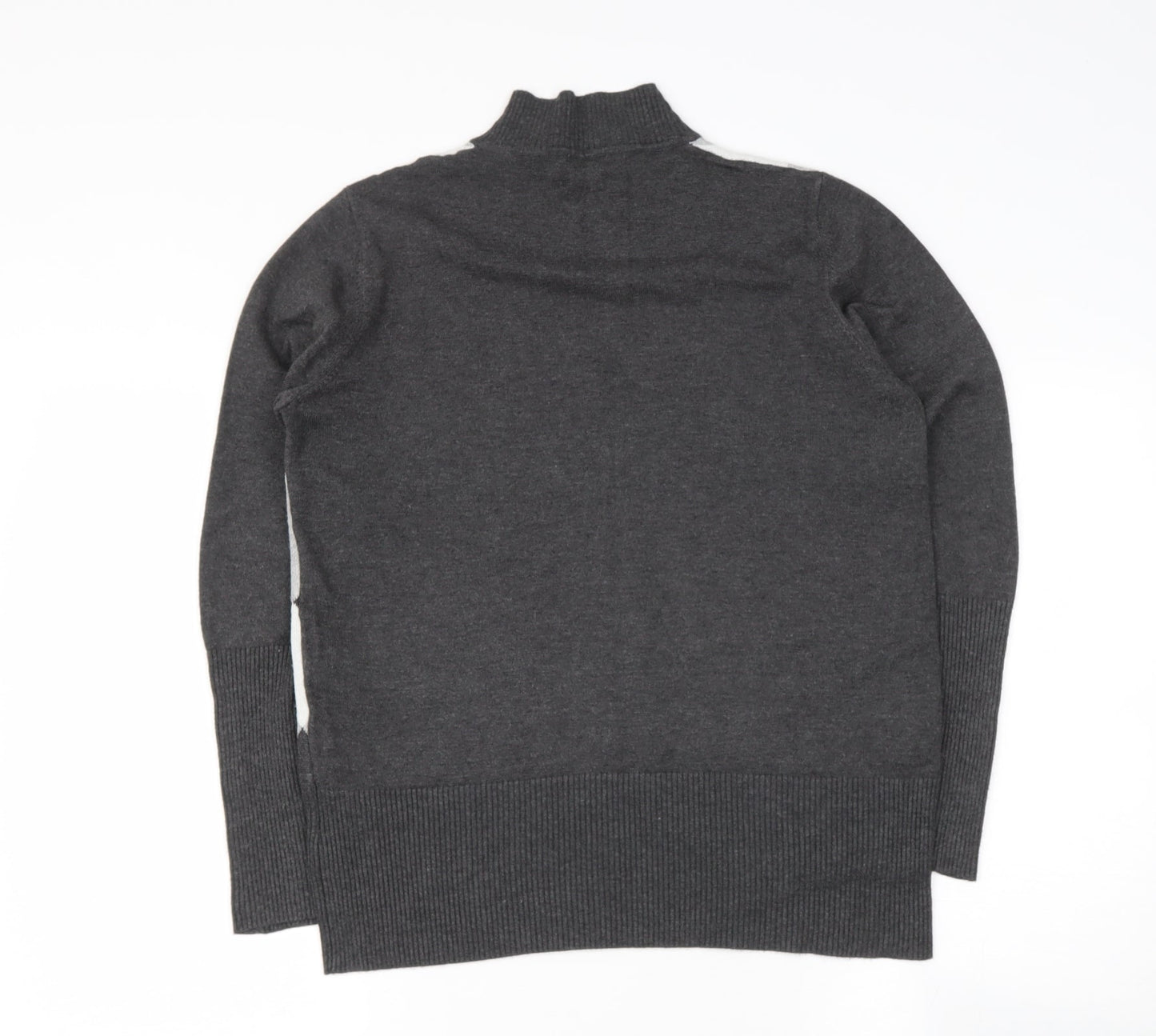 first avenue Womens Grey High Neck  Camel Pullover Jumper Size S